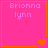 Four pink square with orange borders display "Brionna Lynn" text and varying heart symbols in a