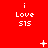 Red background with repeated white text 'i Love 515' and scattered white symbols including plus signs, stars, and dots.
