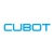 Pixelated blue text logo reading CUBOT on a white background with light blue and gray pixel artifacts.