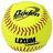 Two identical yellow softball icons with brown stitching, black text "Champion" and "USA", green text "michelle #15" on pink background.