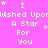 Pixelated text repeats 'I Wished Upon A Star For You' with scattered stars on a pink background, showing animation through star position shifts.