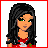 Pixel art of a woman with long black hair in four states: neutral, crying, crying with leg extended, and neutral again, with text reading "IT'LL BE A BLUE X-MAS WITH OUT YOU"