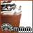 Animated contact sheet showing three frames of a cupcake icon with whipped cream, chocolate drizzle, and a green checkered base.