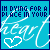 Animated contact sheet of a blue icon with white text and pink-and-white heart symbols cycling through multiple states across 17 frames.