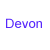 pixelated 'Devon' text in various colors on a gray background, with overlapping layers and color variations