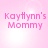 Pixelated pink text reads "KayHynn's Mommy" on a light pink background with subtle white lens flares.