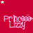 Red background with pink 'Princess Lizzy' text and white stars; multiple identical copies arranged in a pattern