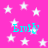 Pink background with white stars and cyan text reading 'Emily' in four positions, each with a slight blur effect.
