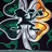 A pixelated four-leaf clover icon with green, white, and orange colors on a dark background, paired with text reading "i'm irish" and "ireland! we drink whiskey" on an orange field.