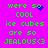A static image with bright pink background displays green pixelated text and blue dot animations.