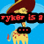 Pixelated giraffe wearing a sombrero with red spots, standing against blue background with light blue clouds.