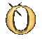 Golden ring-shaped icon with black cross-hatch marks and white sparkles in various positions