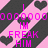 Pink and black striped background with heart shapes, overlaid with bright pink text reading 'I LOVE VERY IM FREAK ALMOST HIM BUT STILL CHRIS TYLE MUCH WTHE TALL LOVING ALL' in pixelated font.