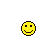 Yellow circular face with black eyes and mouth in various pixelated sizes, transitioning from small to large across four