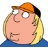 Pixelated cartoon character with light skin, orange cap, and yellow hair, wearing blue clothing, looking upward with wide eyes.