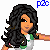 Animated contact sheet showing a pixel art character in green cheerleading outfit with soccer ball and text variations across frames