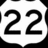 A split- icon shows a white shield with black number 22 on left and orange background with pixelated text on right