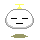 A 6-frame animated contact sheet showing a pixelated white character with yellow top, black facial features, and green base across six frames with varying expressions and tears.