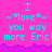 A bright pink background with cyan text reading "I ~*love*~ you way more Eric!" repeated across three , transitioning from full visibility to partial cut-off at the bottom