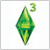 Static pixelated green diamond-shaped icon with a small number 3 in the upper right corner on white background.