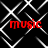 Red 'music' text appears four times on a black background with white geometric lines forming diamond shapes.