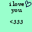 Pixelated text and symbols on a light green background with one version featuring a blue heart symbol replacing the 'o' in 'love'.