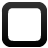 Black rounded square frame with light gray interior on solid gray background.
