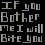 Static pixelated text icon with distorted letters on black background, displaying a threatening phrase in gray and yellow tones.