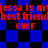 Red text on blue and black checkered background repeats 'jessa is mjessa is my best friend ever' in pixelated style.