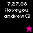 A split-screen image with four quadrants showing text and star icons on black, purple, pink, and dark purple backgrounds.