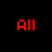 Red pixelated text on black background reads 'All I Want Is Her' with a gray rectangle in bottom right corner.
