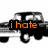 A static image of a black-and-white pickup truck with overlaid text in various colors and fonts.