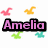 Pixelated text and small icons arranged in a on white background, with color-coded names and decorative elements