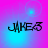 Four identical pixelated text icons arranged in a on a gradient background shifting from pink to blue, each displaying 'JAKES' with visible digital distortion