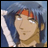 A pixelated anime-style character with blue hair and red headband on left, next to "Anime IM" text logo on black background right.