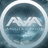 Circular icon with white border containing stylized blue and gray abstract shapes resembling a wave or cloud pattern.