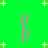 Green background with yellow stars and four pink stylized 'J' icons arranged in a