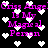 Pixelated text reads "Criss Angel: Criss Angel Is My Magical Person" in pink with white hearts on black background.