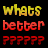 Animated text on black background with yellow and red pixelated letters, featuring a tear-shaped animation effect.