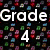 six pixelated images with text overlays: 'Grade 4', '2010 Rocks', and 'so Much!' over various backgrounds including hearts, a blue sphere, and colorful patterns