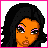 Animated contact sheet of a cartoon character with orange skin and black hair in various poses, including text frames showing "Louis Vuitton" and "Baby".