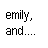 Pixelated text and a heart symbol on white background with gray section, reading 'emily, and.... Lauren... Best ❤️ Friends!' in black, pink, purple fonts.