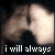 repeated light-colored abstract shapes with text overlays, transitioning from 'i will always' to 'i love you'
