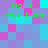 Pixelated text 'Claire was here' repeated across a of cyan, purple, and pink squares with no visible animation changes