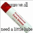 A pixelated image of a red-capped marker with a light green body, featuring red text on its side, set against a white background with gray pixelated elements.