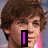 six pixelated images showing a person in various poses with pink text overlays including 'I', '<3', 'RYAN', 'AND HE', and '<3'S ME'