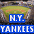 Four- of pixelated sports-themed images with blue text overlays: stadium, player in uniform, flames, and baseball action