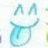 A static image with a cartoon cat face on the top-left and green text on red background reading "underneath this smile is stuff. u'll nvr understand!".