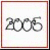 Static 50x50 pixel buddy icon displaying the year "2005" in dark gray numerals on a white background with a brown border.