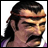 A pixelated contact sheet showing two frames of an animated buddy icon featuring a character from Legend of Dragoon and text reading "Anime IM" with "com" below it on a black background.